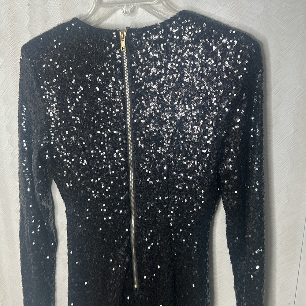 Charlotte Russe Emerald Sequin Long Sleeve Maxi Dress - Picture 6 of 8